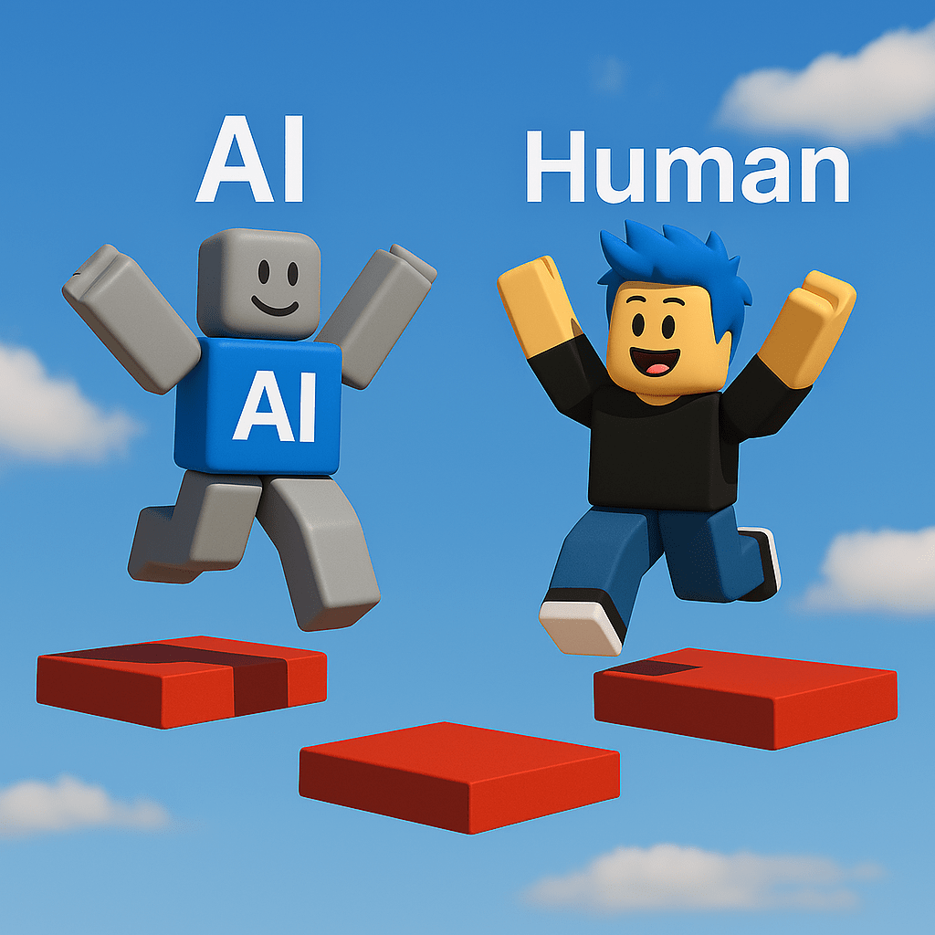 AI human jumping obby